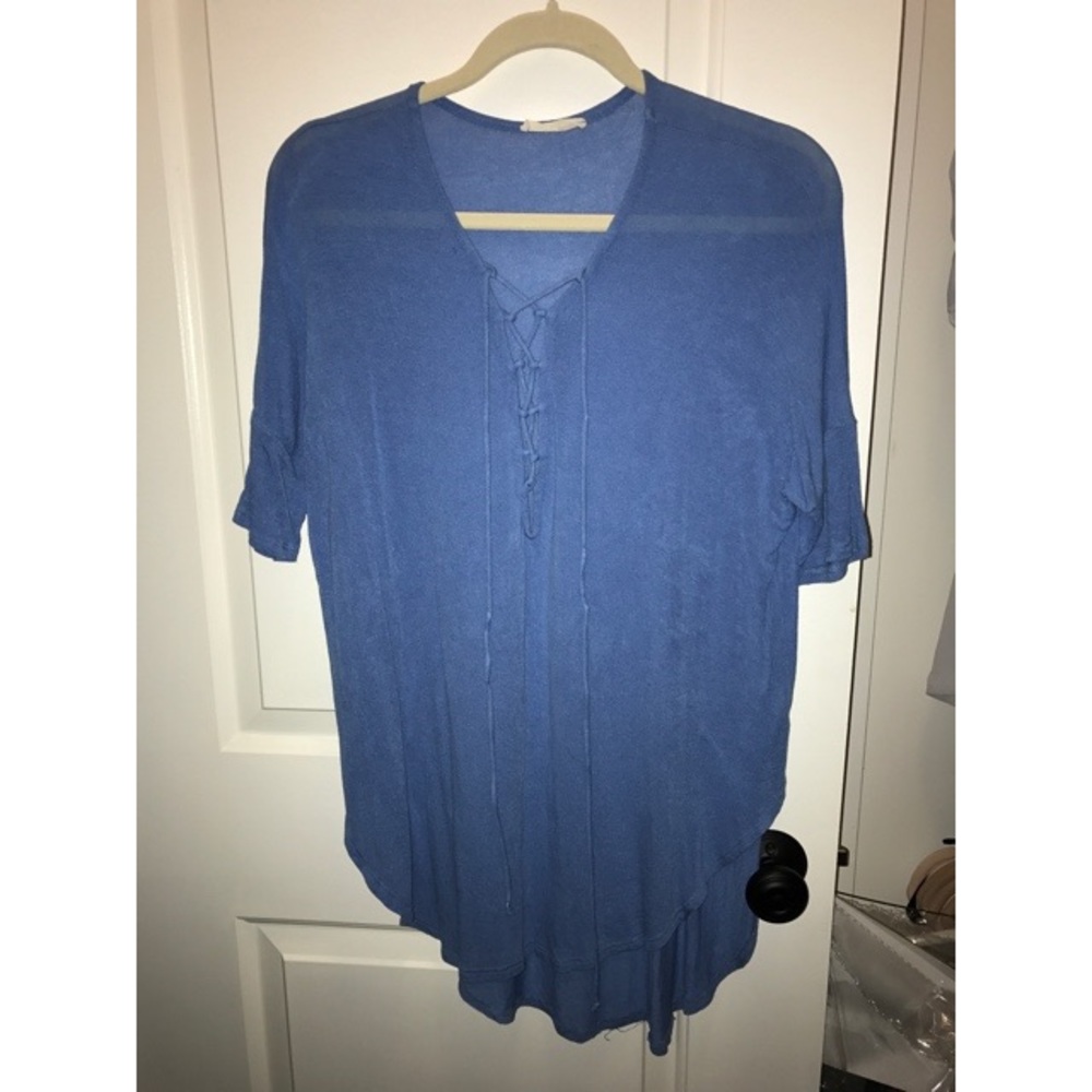 Flowy Lace Up Top